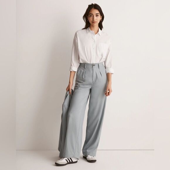 2 for $30 MADEWELL The Neale Straight-Leg Pant in Drapeweave - Picture 1 of 8